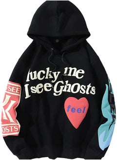 Buy Men's Lucky Me I See Ghosts Hoodie Hip Hop Pullover Sweaters for Teenagers in Saudi Arabia