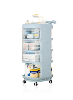 Buy Multifunctional Storage Shelves For Baby With Movable Wheels in Saudi Arabia