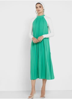 اشتري Halter Neck Pleated]Dress في السعودية