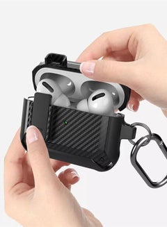 Buy For Apple AirPods Pro 2 (2022) Switch lock Earphone Carbon Fiber Case Cover+Ring in UAE