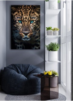 Buy Canvas Wall Art Stretched Over Wooden Frame with Leopard Painting in Saudi Arabia