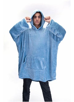 Buy Mintra Oversized Microfiber  Small Size Wearable Blanket Blue in Egypt