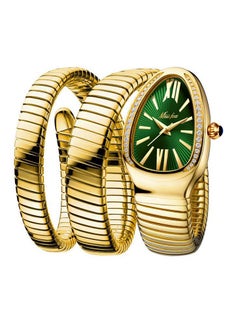 Buy Triple Wrap Bracelet Watch Luxury Gold Snake Watches Women Fashion Brands MISSFOX Diamond Quartz WristWatch Waterproof AAA Clock Lady Hot Gift in UAE