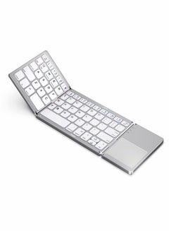 Buy Foldable Bluetooth Keyboard, Wireless Keyboard with Touchpad in Saudi Arabia