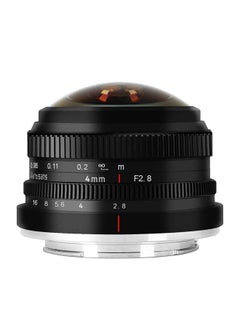 اشتري 4mm F2.8 Circular Fisheye Lens, 225° Ultra-Wide Angle of View, Compatible with APS-C Sony E-Mount Cameras a6400 a6300 a6100 a6000 a5100 a5000 a6500 a6600 Nex-3 Nex-3N Nex-3R Nex-5 Nex-7 في الامارات