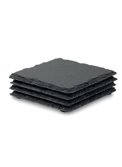 Buy Set of 4pcs coasters made of slate with EVA bottom in UAE