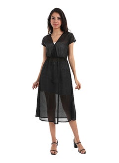 Buy Black Women Mesh Beach Dress S/M in Egypt