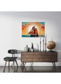 Buy Gold Sail Abstract Landscape Printed canvas wall art 90x60 in Egypt