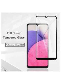 Buy 5D Tempered Glass Screen Protector For Samsung Galaxy A33 5G Black/Clear in UAE