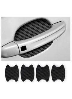 Buy Car Door Handle Sticker, Carbon Fiber Anti-Scratches Car Door Cup Protector, Non-Marking Auto Door Handle Protective Film, Universal for Most Car Handles in UAE