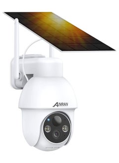 Buy 2K Wireless Solar Outdoor Camera with 350° View 3MP Color Night Vision AI Human Detection Compatible with Alexa in UAE