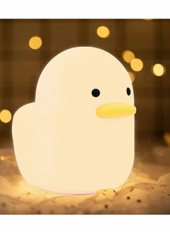 اشتري LED Silicone Duck Night Light for Kids, Rechargeable Night Lamp with Touch Sensor في الامارات