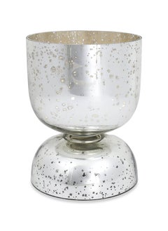 اشتري Usha Candle Holder, Silver - 16x20.25 cm في الامارات