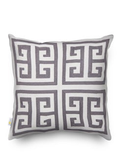 Buy Decorative Embroidered Cushion Cover brown/beige 45x45Cm(Without Filler) in Saudi Arabia