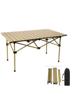 Buy Folding Camping Table with Carry Bag, Outdoor Portable Lightweight Aluminum Desk for Beach, Picnics, Cooking,Party Dining, Camping, BBQ in UAE