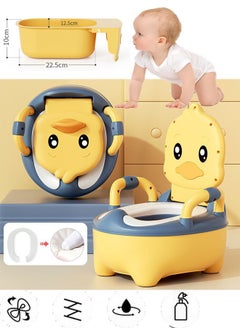 اشتري Potty Training Seat Duck Design Baby Toilet Potty Chair With Cushion Backrest Lightweight Baby Toilet Bowl PVC Soft Seat Yellow في السعودية