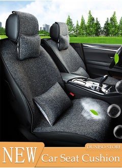 اشتري 1PCS Auto Breathable Universal Four Seasons Front Car Seat Covers Luxury Include Front Car Seat Protector Lumbar Pillow and Neck Pillow Compatible with 95% Vehicle Fit for Cars Truck SUV or Vans في السعودية