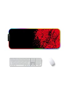 اشتري 300x350x4mm F-01 Rubber Thermal Transfer RGB Luminous Non-Slip Mouse Pad(Red Fox) في السعودية