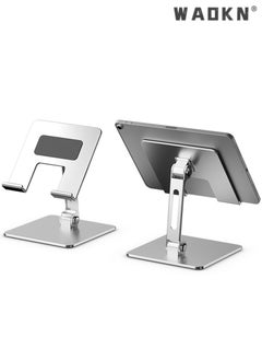 Buy Metal iPad Stand Foldable Tablet Stand iPad Holder Stand Adjustable Mobile Phone Holder for iPad Pro 2023 iPad Air 4 iPad mini iPhone 15/15 Plus/15 Pro/15 Pro Max/14 Pro Max Samsung Galaxy Tab S7 etc in UAE