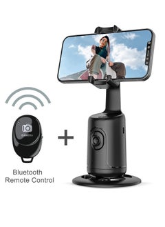 Buy Auto Face Tracking Tripod, 360° Rotation Body Phone Camera Mount Smart Shooting Holder with Remote Selfie Stick, No App, Gesture Control, for Vlog, TikTok in Saudi Arabia