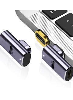 Buy 140W Magnetic 90 Degree USB C Adapter (2 Pack), Right Angle USB-C Male to USB-C Female 40Gbps Connector for MacBook Pro/Air, Tablet, Laptop, Mobile Phone and More Type C Devices in UAE