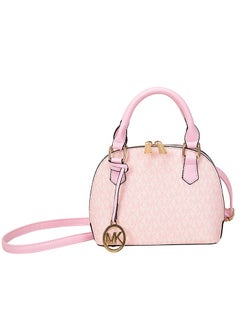 Buy New Women's Fashion Texture MK Letter Medium Capacity Handbag Shoulder Bag -Pink in Saudi Arabia