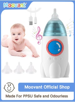 Buy Baby Nasal Aspirator Electric Baby Nose Cleaner Waterproof Nose Aspirator Automatic Nose's Cleaner USB Rechargeable Silicone Soft Head Cleaner for Newborn Toddlers Kids in Saudi Arabia