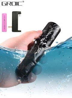 اشتري Diving Flashlight Dive Torch,LED Diving Flashlight Underwater Flashlight，Rechargeable Waterproof Underwater Lights Night,Outdoor flashlight في السعودية