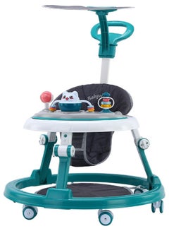 Buy Multifunctional Anti-rollover Baby Walker, Anti-O-leg Baby Walker Pushable Learning Walker With Silent Wheels, Toys, Music, Foot pads, Sunshade in Saudi Arabia