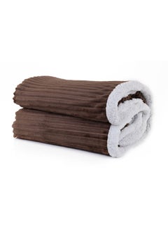 Buy Sherpa & Strip Flannel Double Blankets in Egypt