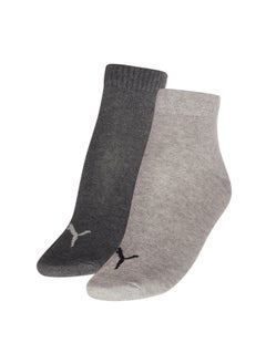 Buy PUMA Unisex Quarter Plain Socks 2 Pack in UAE