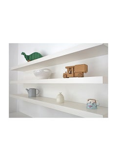 Buy FLOATING WALL SHELF 60CM WHITE SIZE : 60x19.5x3.8cm in UAE