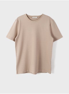 اشتري Crew Neck Short Sleeve Combed Cotton Men's T-shirt في مصر