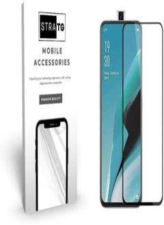 Buy StraTG Oppo Realme X/Oppo Reno 2F / Reno 2Z / F11 Pro/Vivo V15 Glass Screen Protector - Crystal Clear Protection for Your Smartphone Display - Black Frame in Egypt