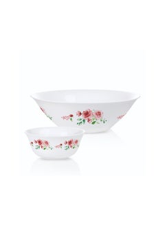 اشتري 7-piece set of Arcopal decal bowls, consisting of a large bowl, size 23 cm, and 6 small bowls, size 12 cm, flower 883314862867 في مصر