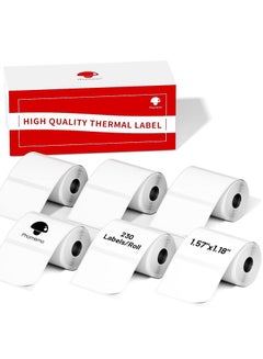 اشتري Phomemo 1.57"x1.18"(40x30mm) Label, 6 Rolls M110/M110S/M120/M200/M220 Thermal Paper - Multi-Purpose Square Self-Adhesive Label, 230 Labels/Roll, Black on White في الامارات