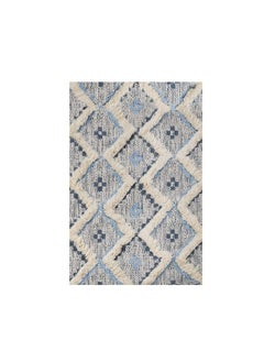 اشتري Talluah ; Indoor Printed Handtuffed Room Decor For Bedroom Aesthetic Area Rug For Living Room ; 2' X 3' ; Stone Blue Midnight Blue في الامارات