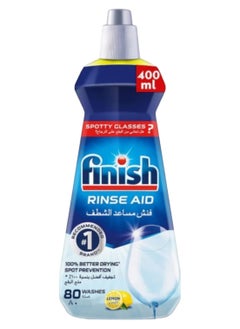 Buy Finish Lemon Sparkle Rinse Aid For Shinier And Drier Dishes, 400Ml in Saudi Arabia