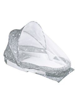اشتري Baby Bassinet Portable Sleeping Bed with mosquito net For Infant Boys Girls - Grey في الامارات