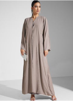 اشتري Embellished Flared Sleeve Abaya في الامارات