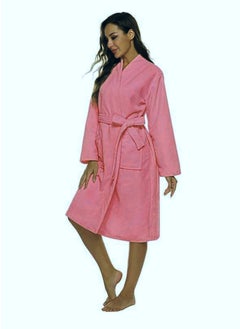 Buy Pink Colour Dressing Gown  Bathrobe XXL Size Nightwear in UAE