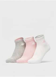 Buy 3 Pack Logo Detail Crew Socks in UAE