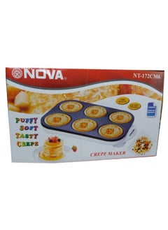 اشتري NOVA Non-Stick 6 Pcs Crepe maker Heat Resistant Handles 1000 Watts في الامارات