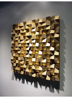 اشتري Gold Monochrome Wood Wall Decor By Woodeometry في مصر