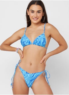 Buy Triangle Bra & Tie Detail Brief Set in Saudi Arabia