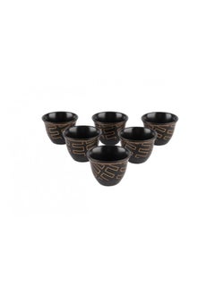 Buy 6 Pcs Ceramic Arabic Coffee Cups Set in Saudi Arabia