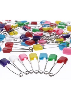 Buy Diaper Pins, 50 Pieces Of Colorful Pins Hanging Children's Plastic Buckle Pins With Safety Locking Closure Baby's Diaper Hooks Quick Drying Hanging Pins 5.4 Cm in UAE