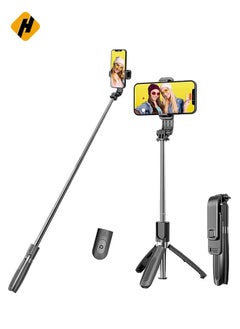 Buy Portable Selfie Stick Tripod with Detachable Wireless Remote, 3 in 1 Extendable Selfie Stick Phone Holder for iPhone 13/12/12 Pro/12 Pro Max/11/11 Pro/X/XR/XS/8/7/6S, Android Smartphone in UAE