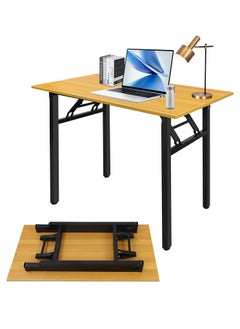 Buy Folding Table Multi Functional Portable Desk With Adjustable Height Legs for Camping, Picnic, Office Foldable Computer Desk in Saudi Arabia