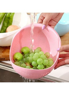 Buy Rice Sieve Plastic Colander Sieve Rice Washing Filter Strainer Basket Kitchen Tools Food Beans Sieve Fruit, Vegetable - Rice Wash Strainer in UAE